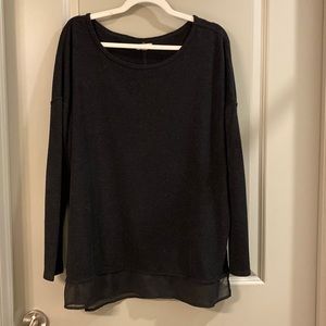 Silence + noise black oversized sweater